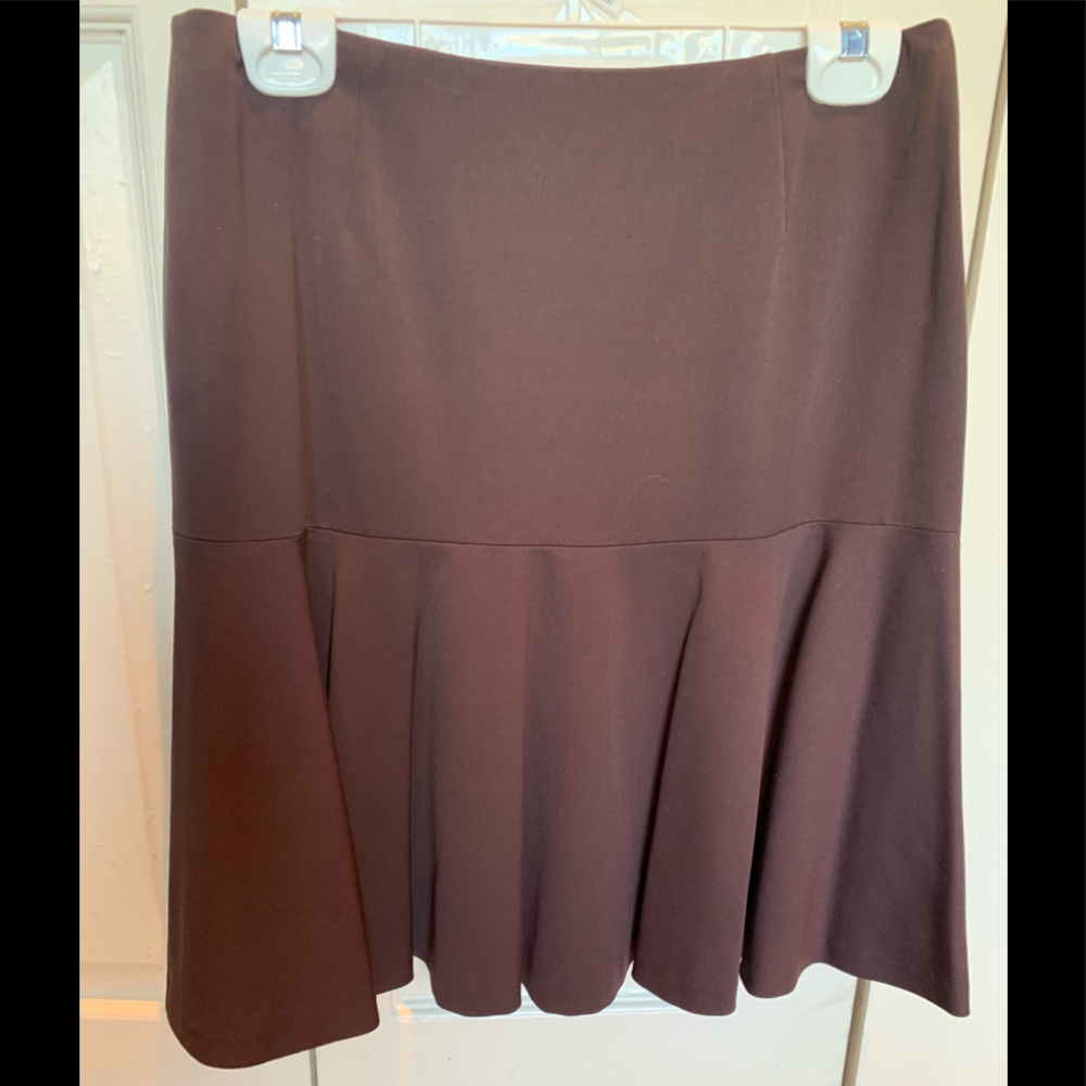 Vintage Adrienne Vittadini Brown Full Skirt
